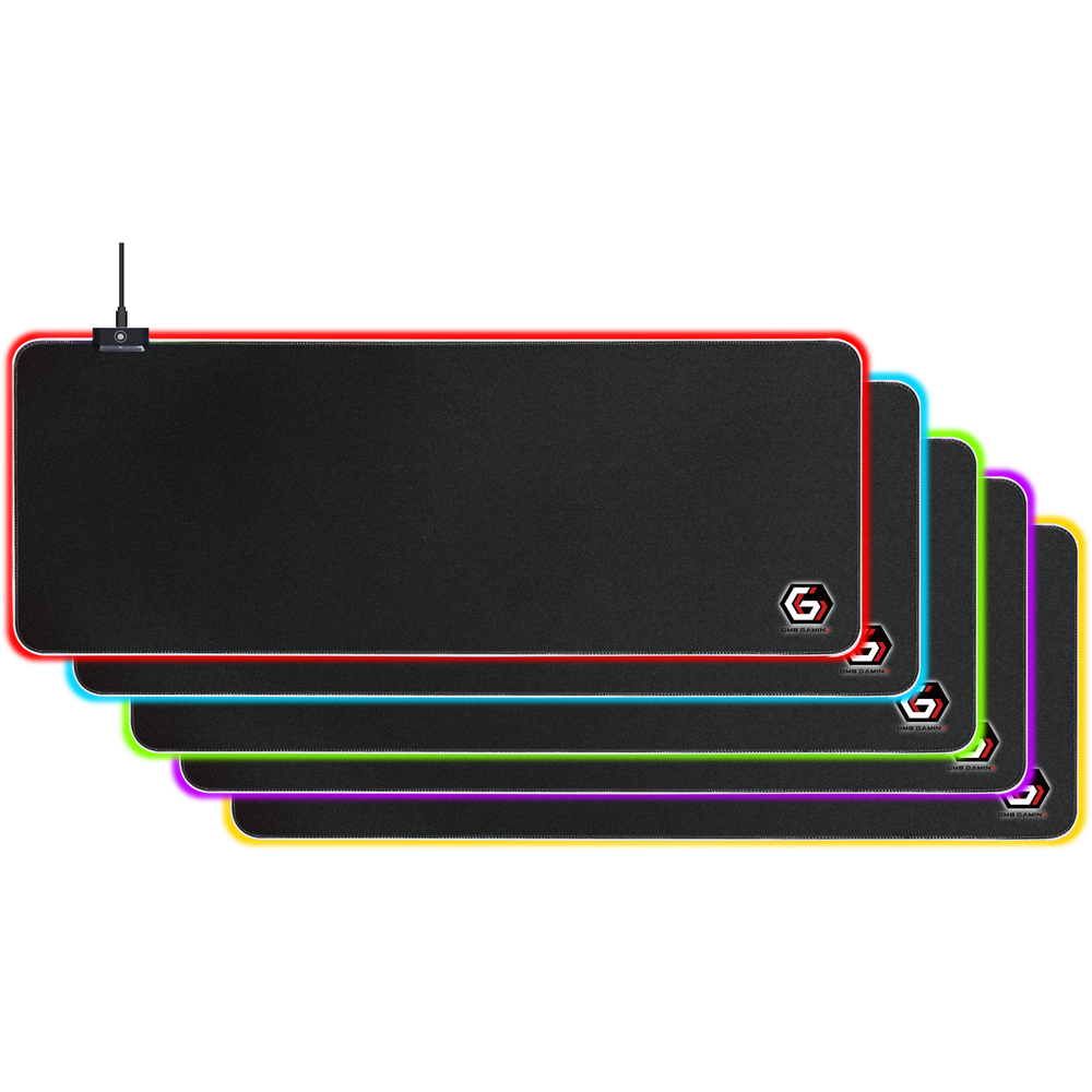 Gembird Black Gaming Mouse Pad with LED Light Effect Image 2
