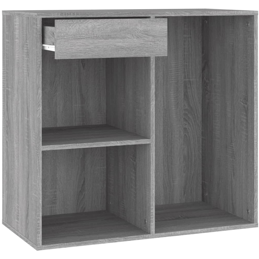 vidaXL Single Drawer 3 Shelf Grey Sonoma Cosmetic Cabinet Image 4