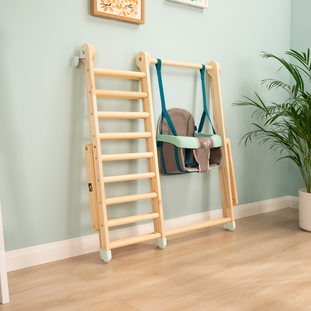 Active Tots Wooden Swing and Climb Set Image 5