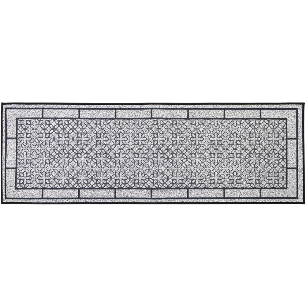 JVL Avanti Grey Rubber Backed Door Mat and Runner Set Image 5