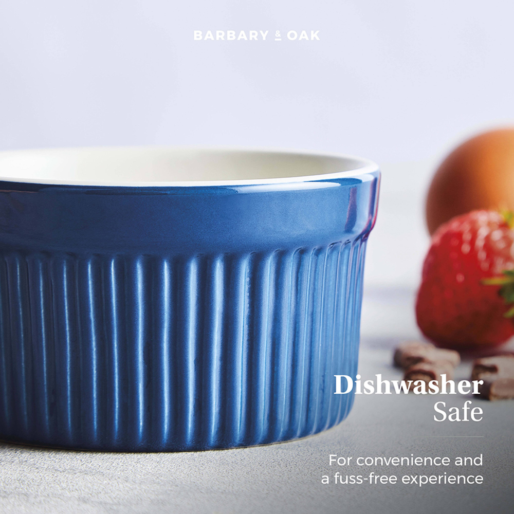 Barbary and Oak Set of 4 Limoges Blue Ceramic Ramekins Image 5