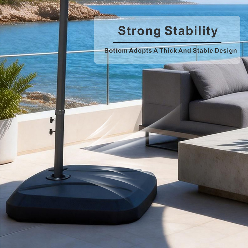 Direct Wicker Black Water and Sand Filled Parasol Base 60kg Image 5