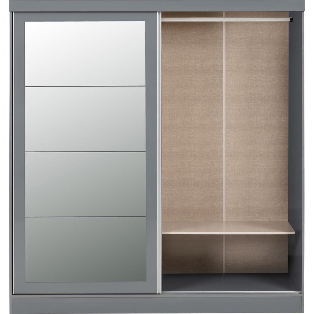 Seconique Nevada 2 Door Grey Sliding Wardrobe Image 4
