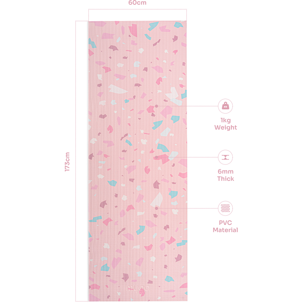 Myga Terrazzo Pattern Yoga Mat Image 3
