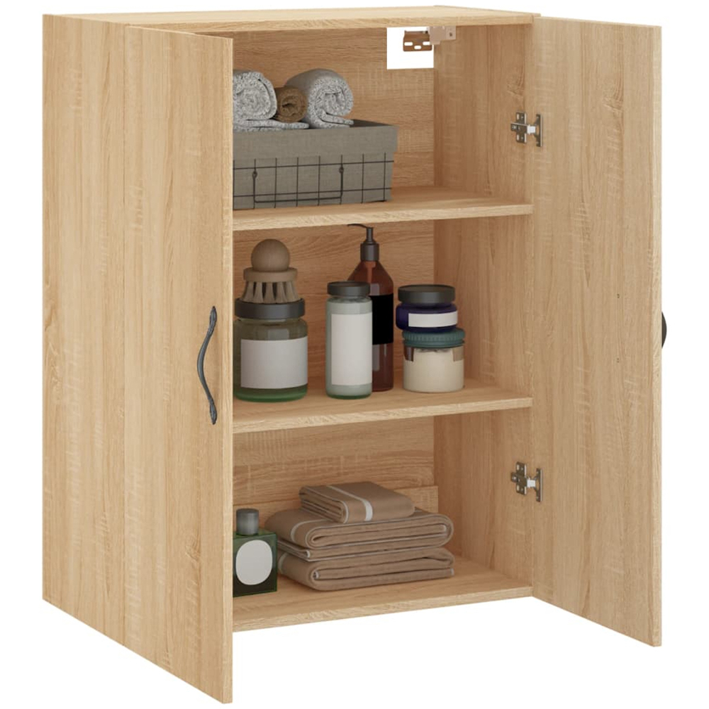 vidaXL 2 Door Brown Sonoma Oak Wall Mounted Cabinet Image 5