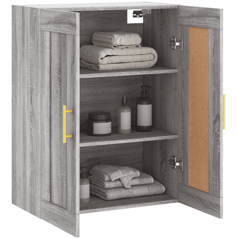 vidaXL 2 Door Grey Sonoma Wall Mounted Cabinet Image 5