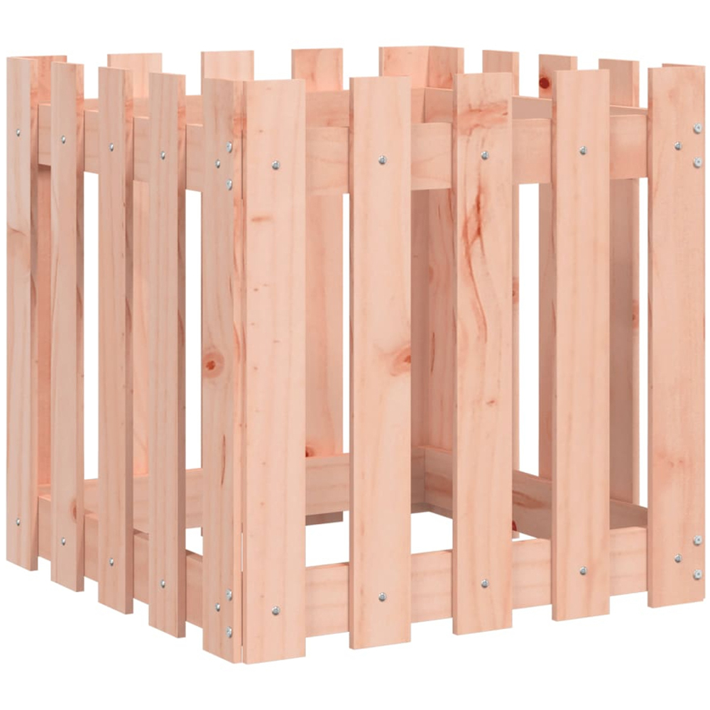 vidaXL Brown Solid Wood Square Garden Planter Box 50 x 50 x 50cm Image 1