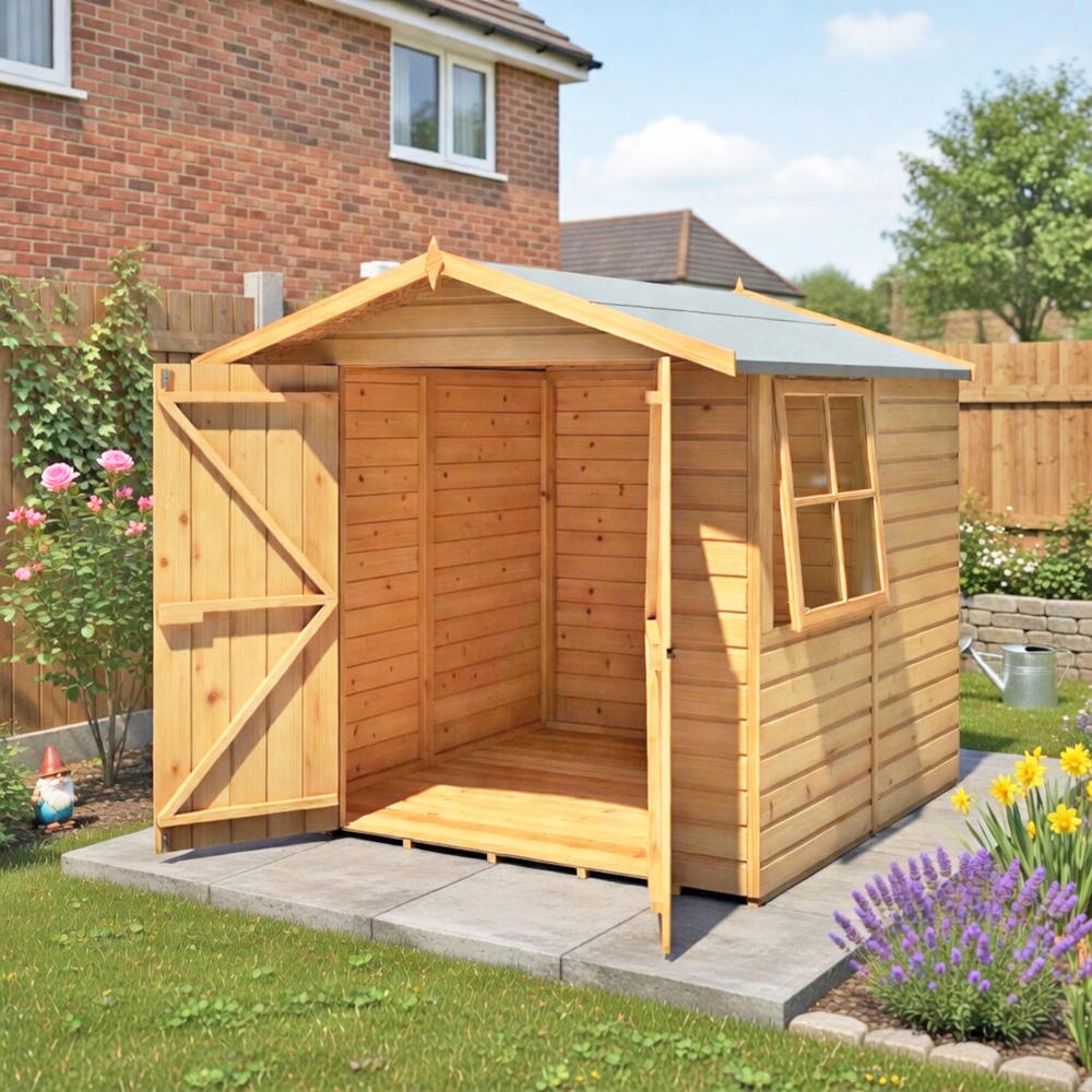 Shire Alderney 7 x 7ft Double Door Dip Treated Shiplap Shed Image 7