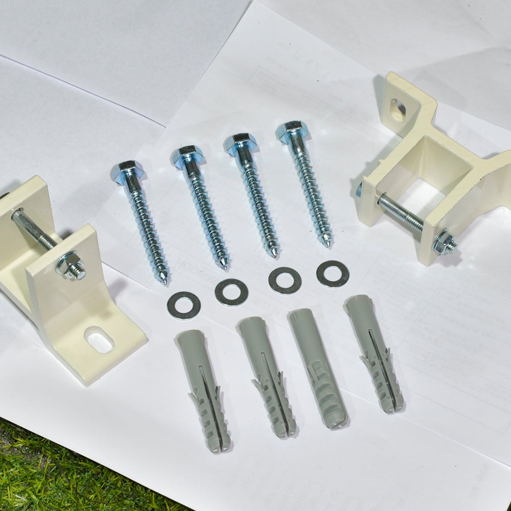 Outsunny Blue and White Striped Retractable Awning 3 x 2.5m Image 3