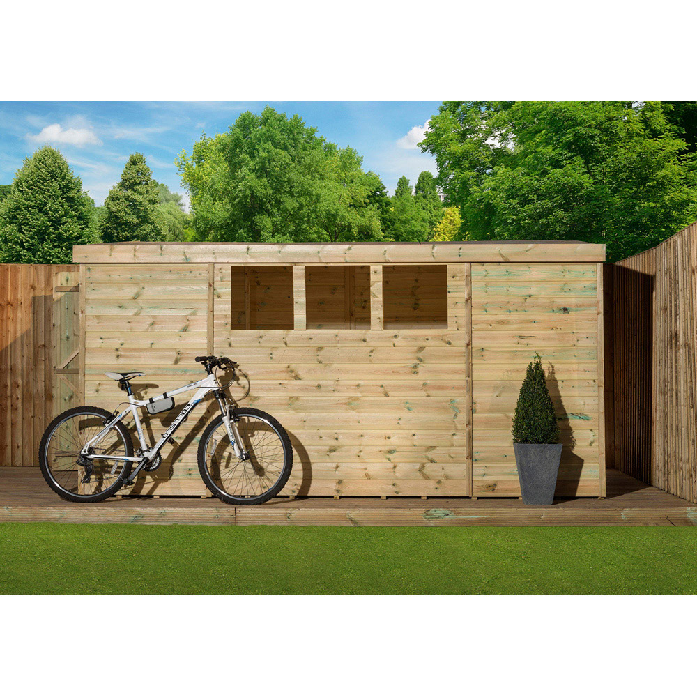 Empire Sheds 3000 14 x 5ft Tongue and Groove Wooden Pent Garden Shed Image 3
