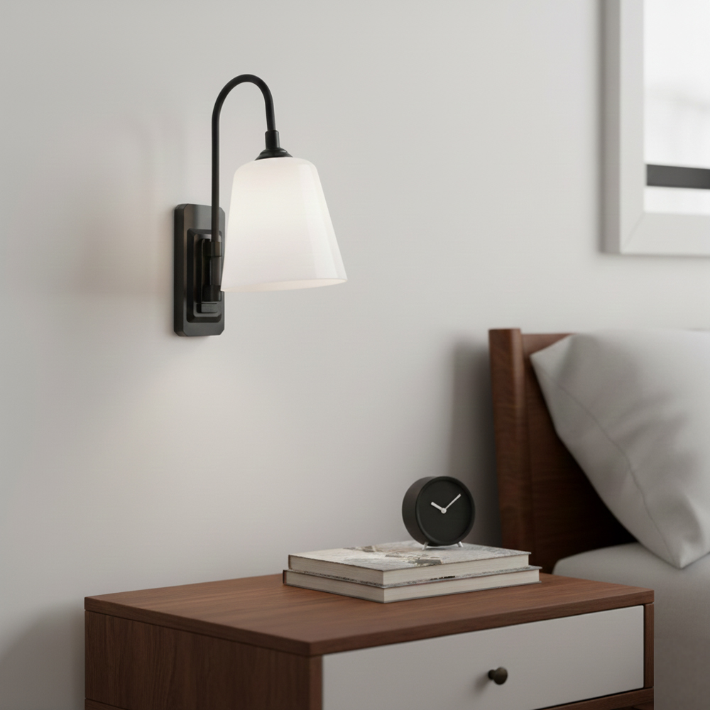 Avilo White Rotating Head Wall-Mounted USB Lamp with Remote Image 4