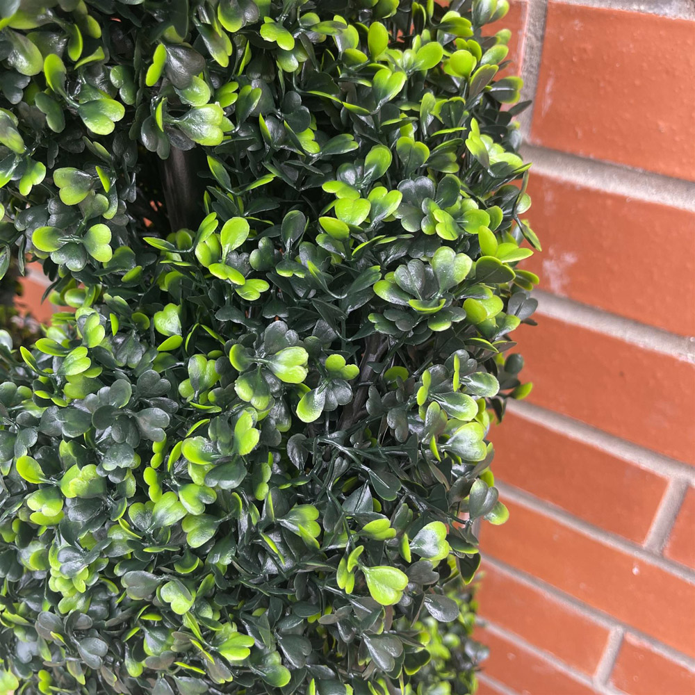 Leaf Natural Boxwood Spiral Topiary Artificial Tree in Pot 4ft Image 6
