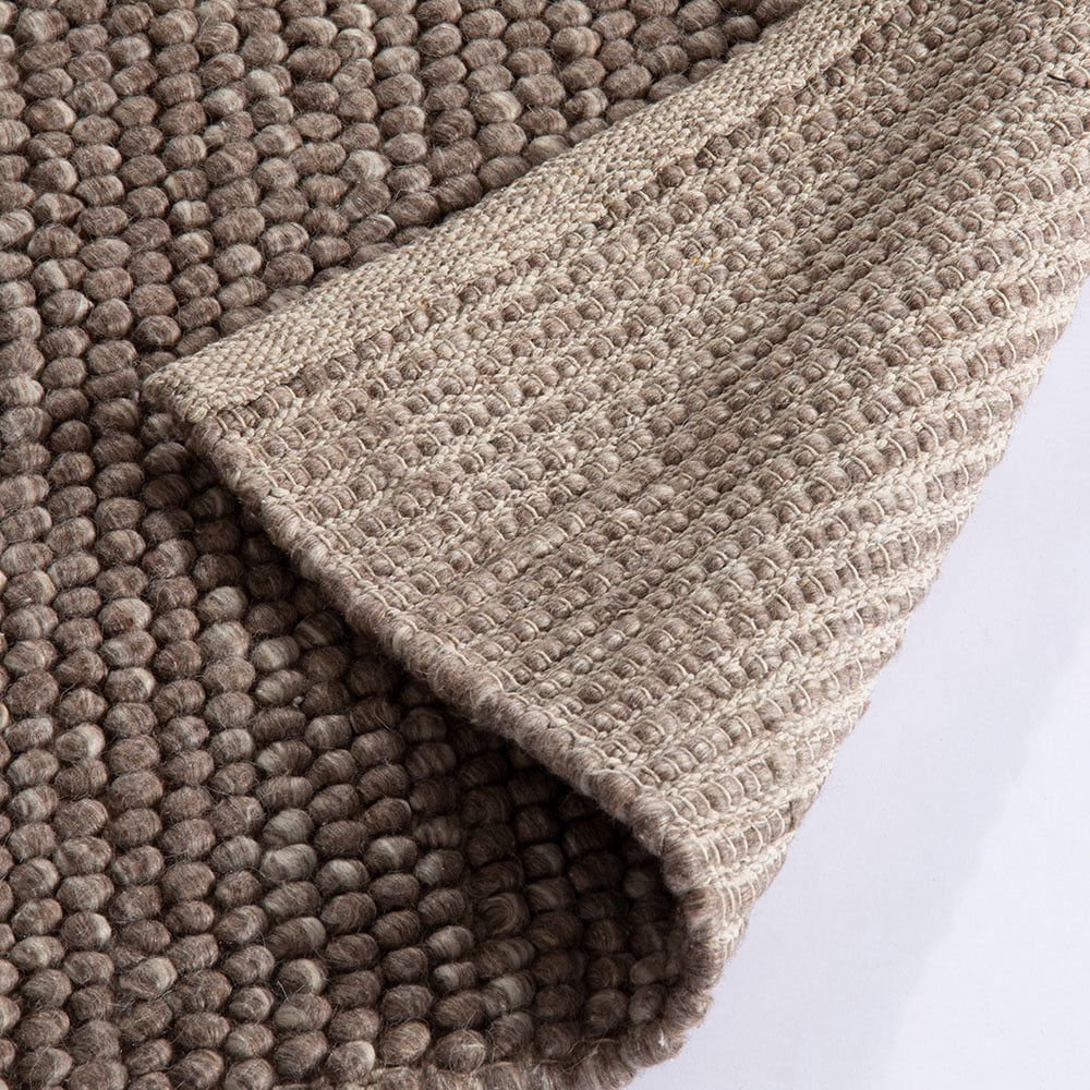 Esselle Home Delilah Taupe Mottled Wool Pebble Rug 160 x 230cm Image 4