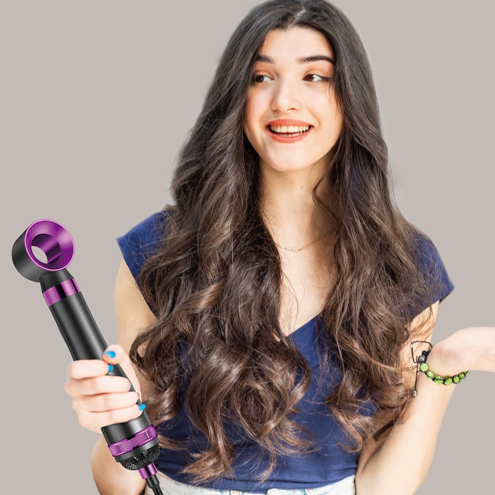 Alivio 6-in-1 Purple and Black Multi-Functional Hair Styler Image 8