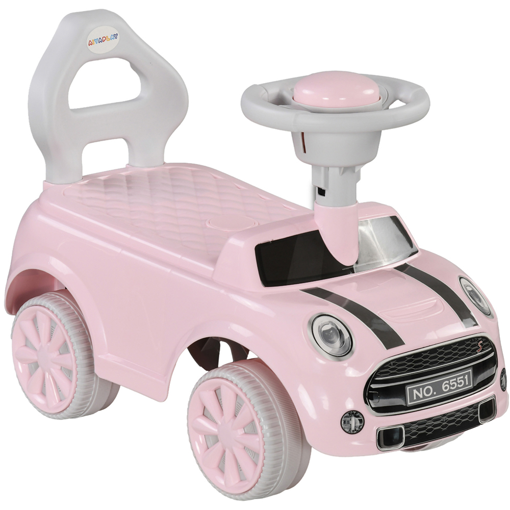 Tommy Toys Kids Pink Foot to Floor Sliding Ride On Car with Air Horn Image 1