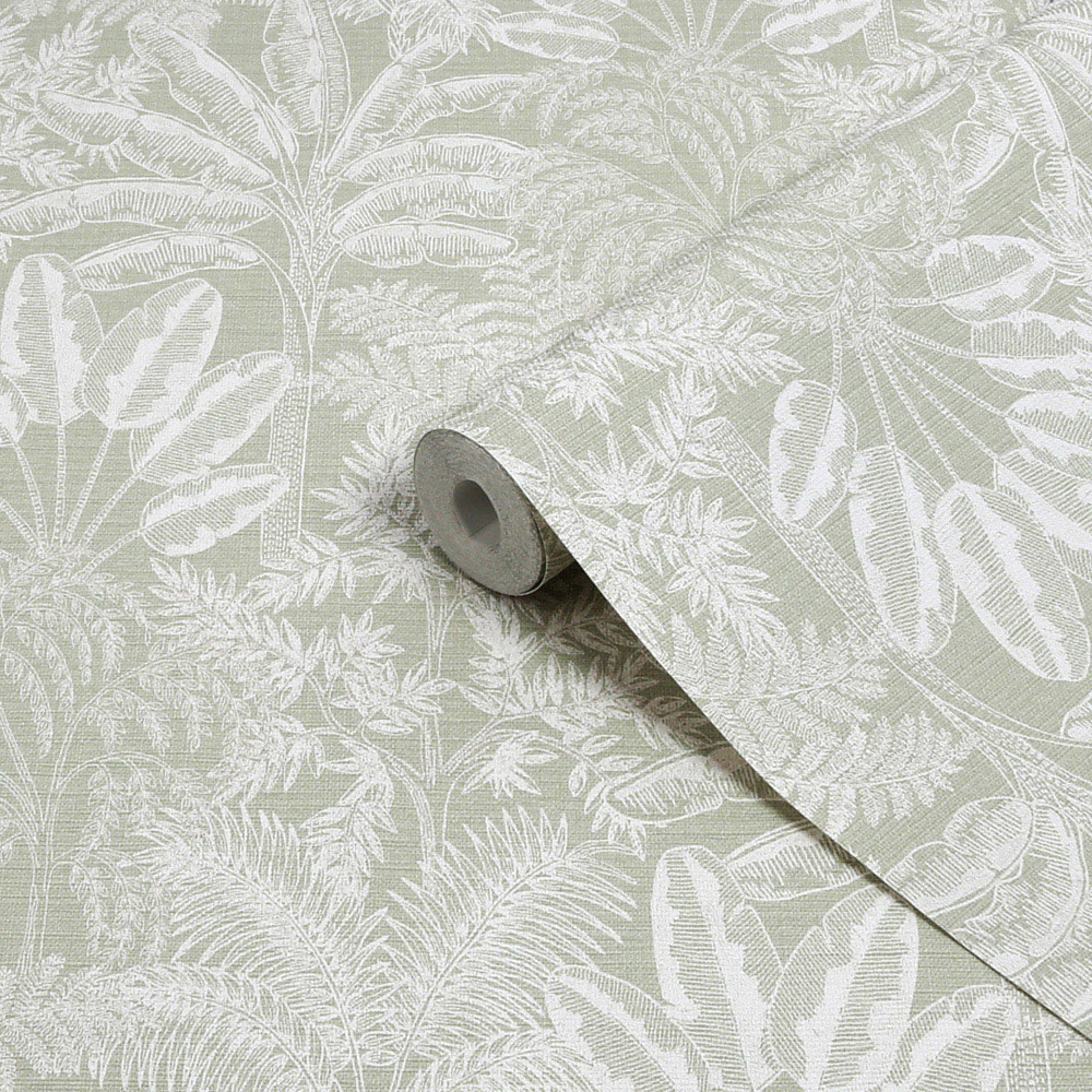 Superfresco Easy Intrigue Sage Green Wallpaper Image 2