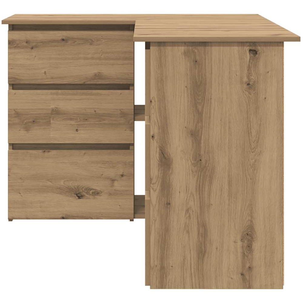vidaXL 2 Door 4 Drawer L-Shape Corner Desk Artisan Oak Image 7