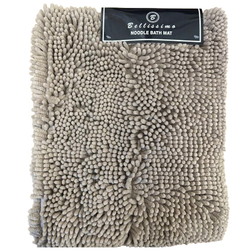 Bellissimo Beige Noodle Bath Mat Image 1