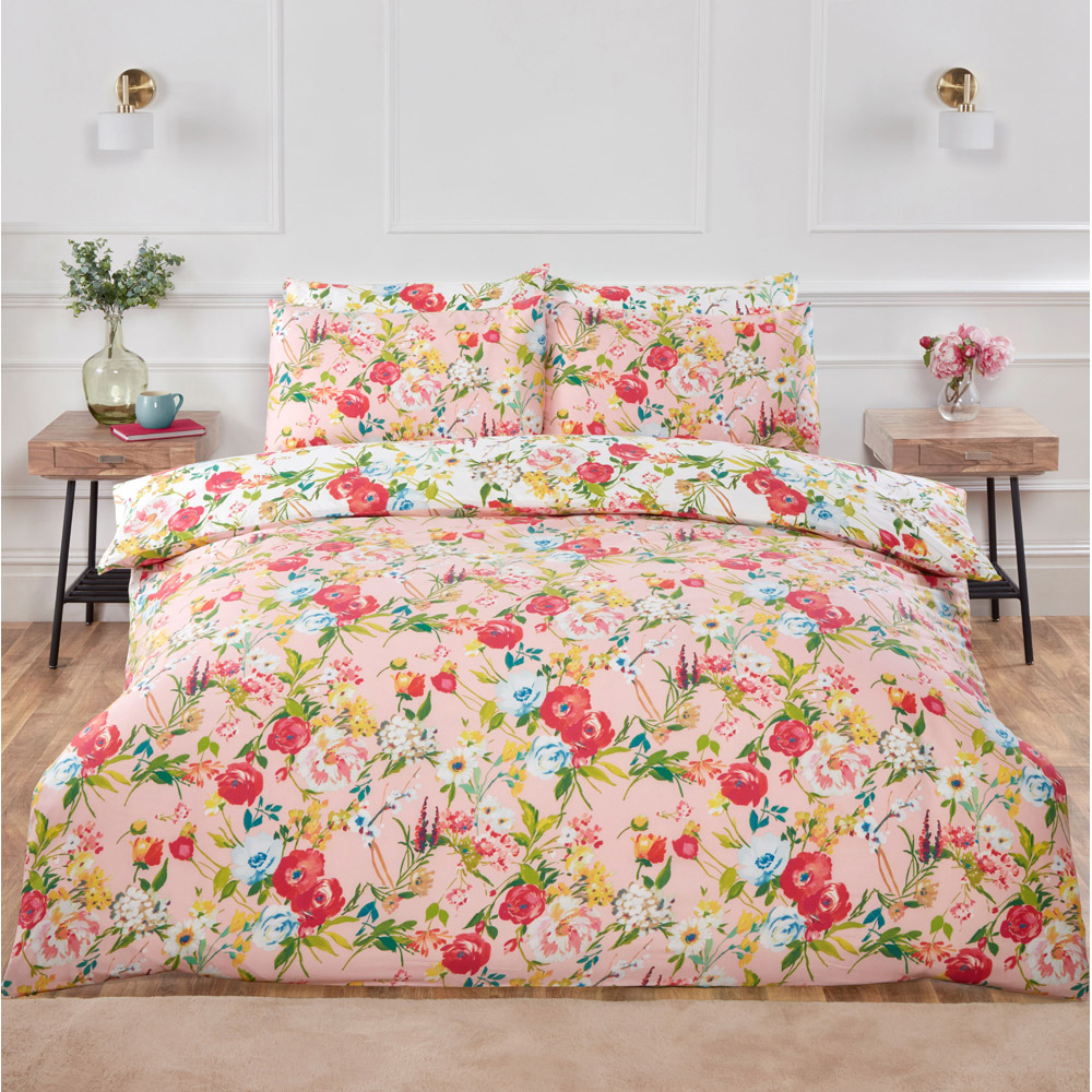 Rapport Home Ashbourne King Size Blush Duvet Set Image 1