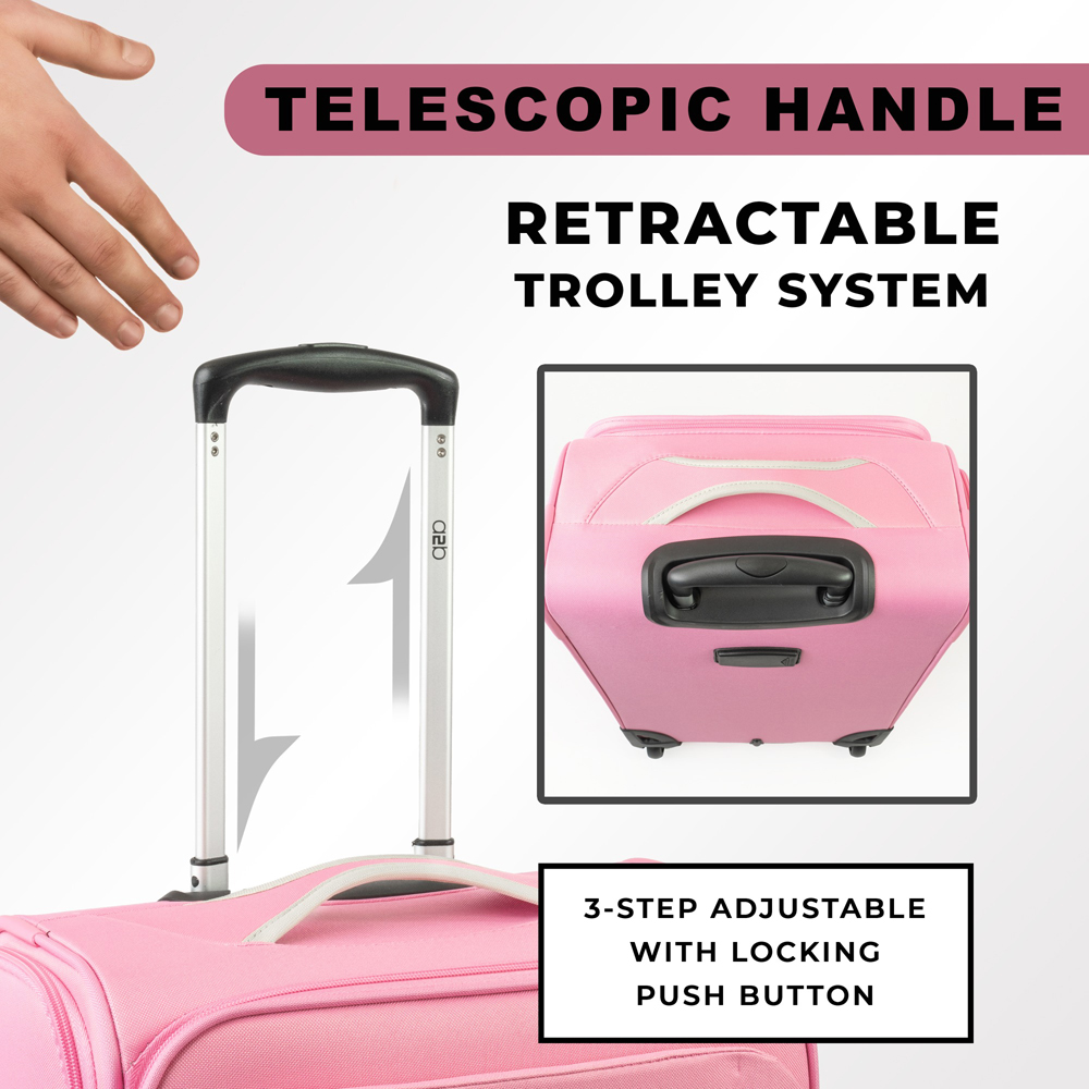 A2B Odyssey 20 inch Pink Cabin Suitcase Image 4