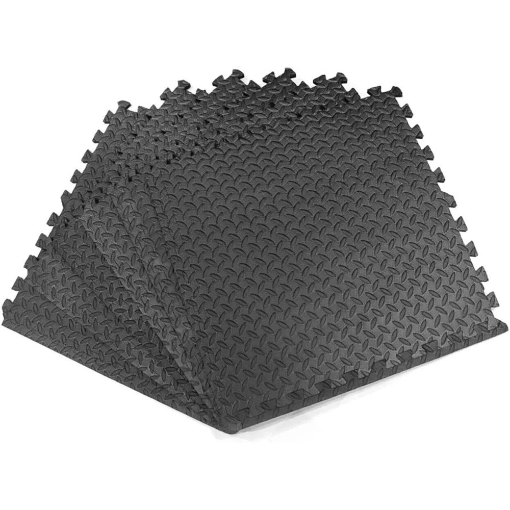 Shatchi Black Interlocking EVA Floor Tiles 60 x 60cm 12 Pack Image 4