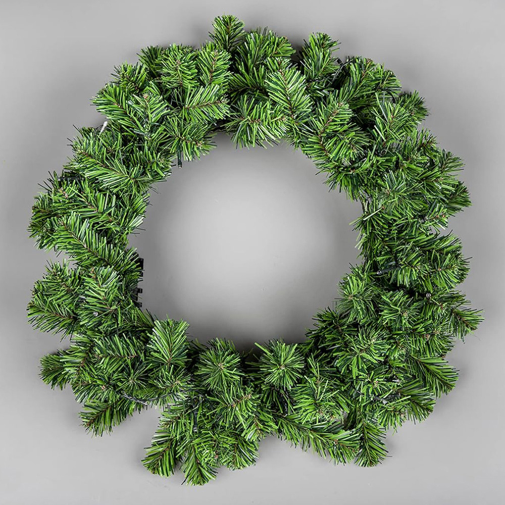Shatchi LED Alaskan Pine Christmas Wreath Green 55cm Image 3