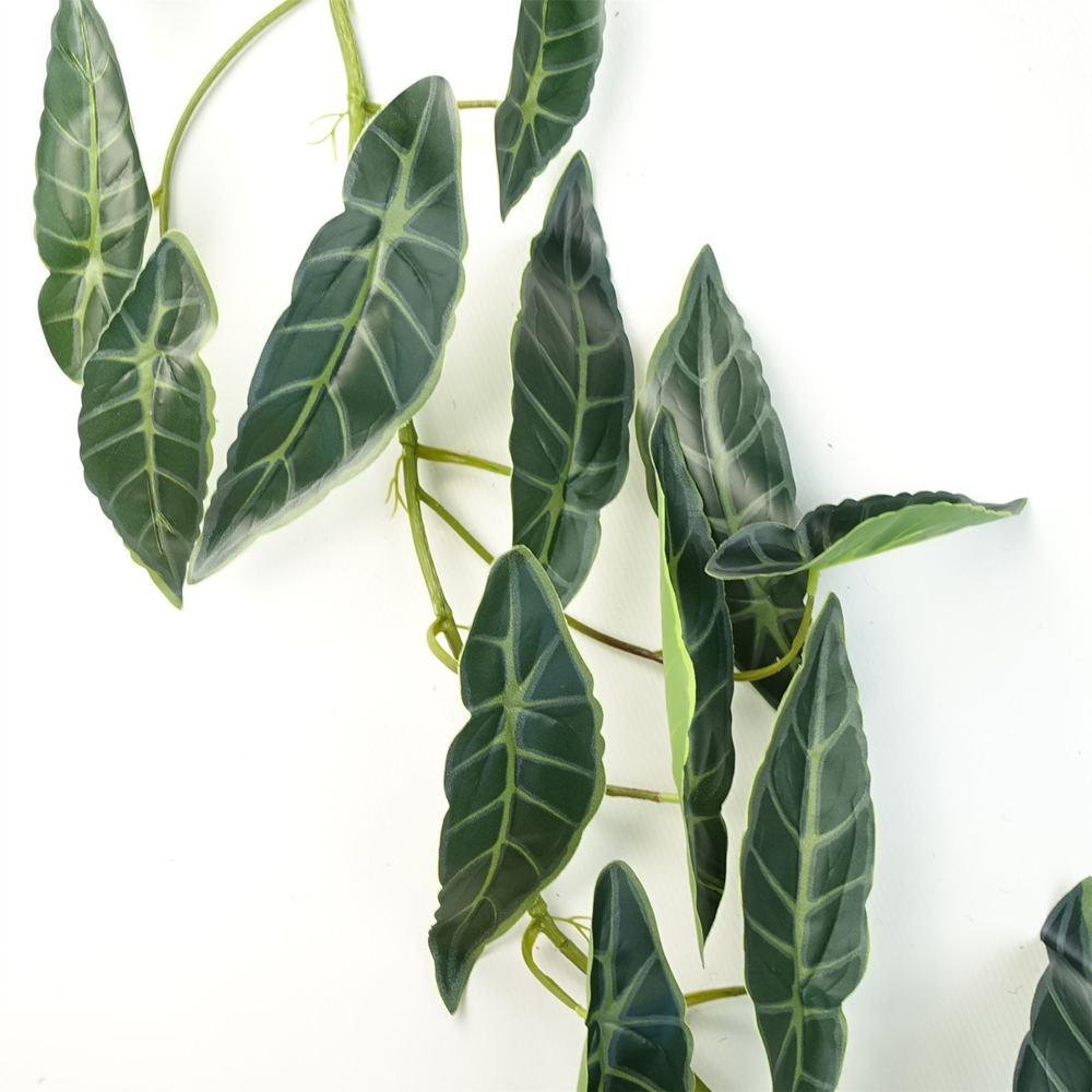 Leaf Trailing Dark Green Leaf Hanging Artificial Plant 3.6ft 6 Pack Image 3