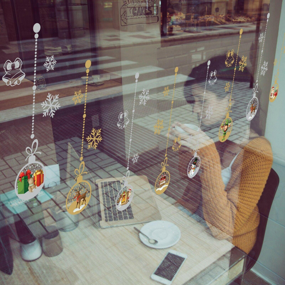 Walplus Gold and Silver Christmas Ornaments Self Adhesive Wall Sticker Image 3