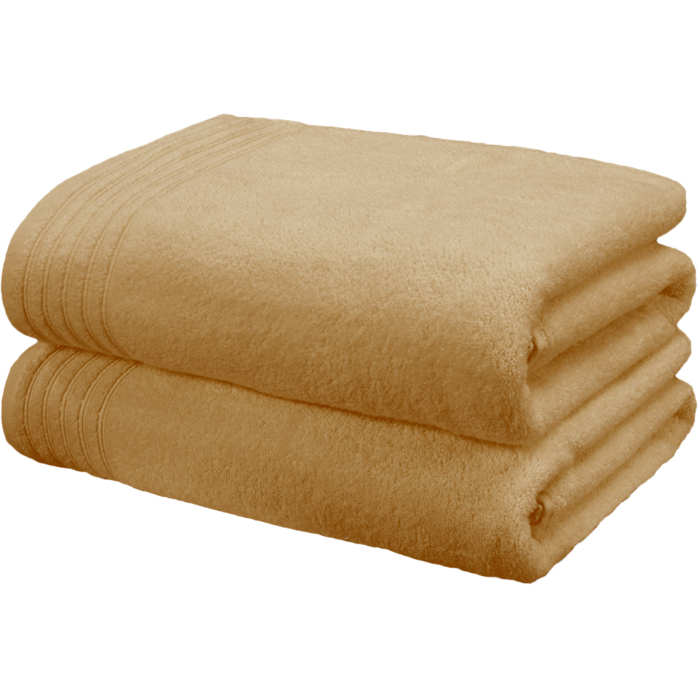Rapport Home So Soft Ochre Cotton Bath Sheet Set of 2 Image 1