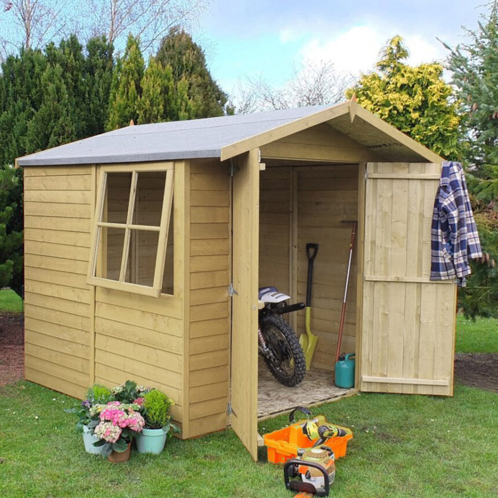 Shire 7 x 7ft Pressure Treated Overlap Apex Garden Shed Image 2