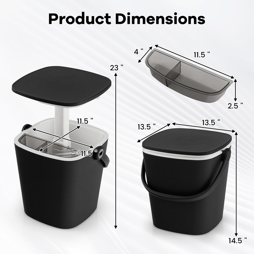 Costway Black 3 in 1 Portable Cooler Side Table Image 9