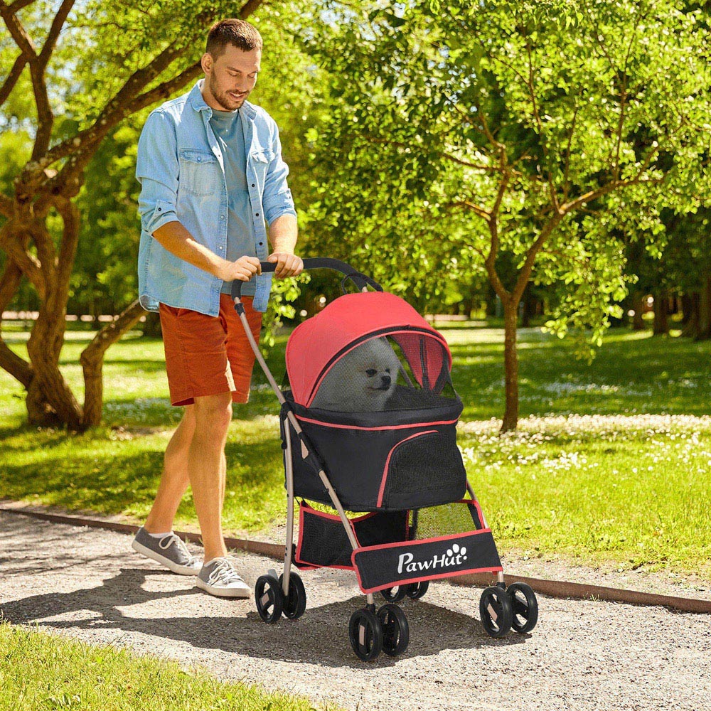 PawHut 3 in 1 Red Pet Stroller Image 2