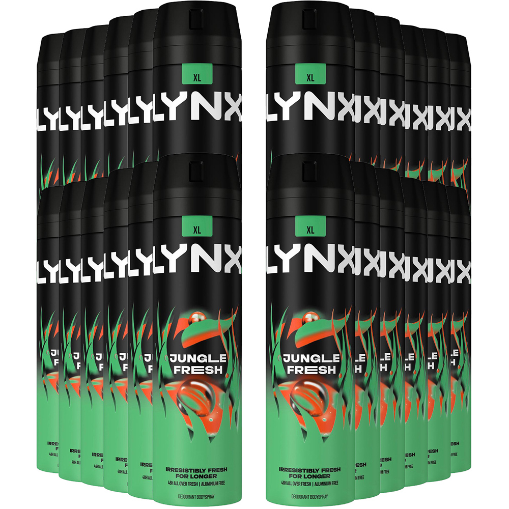 Lynx Body Spray Jungle Fresh 48H High Definition Fragrance Deodorant Spray 200ml 24 Pack Image 1