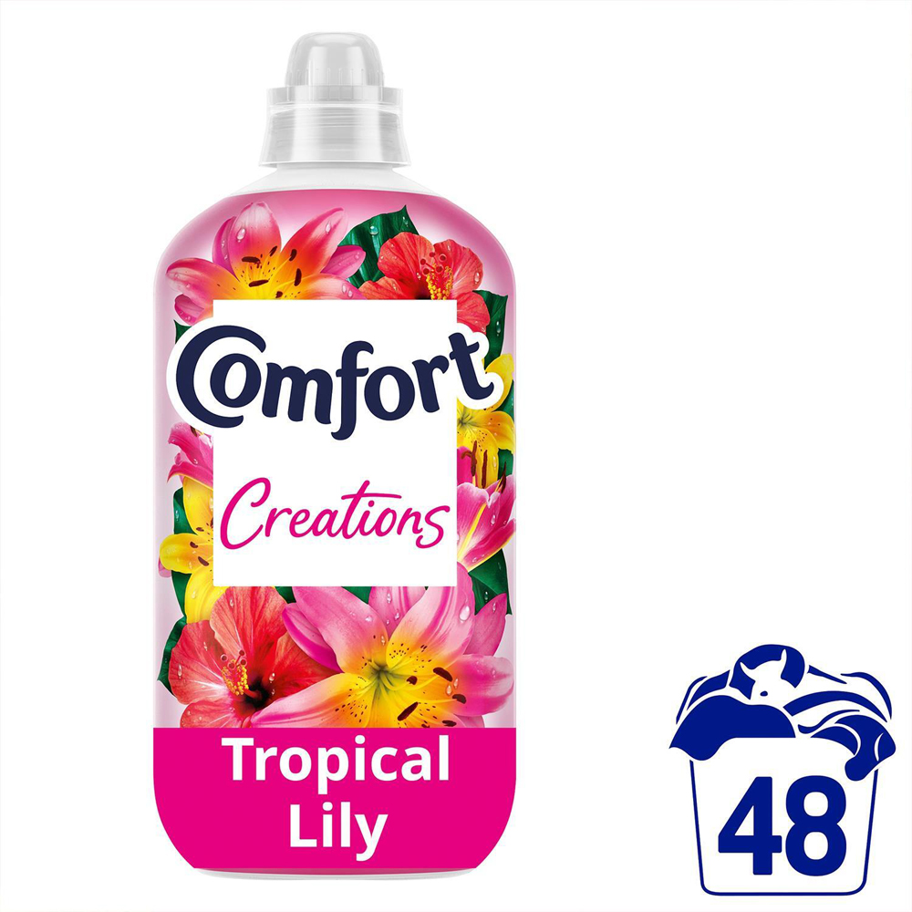 Comfort Perfume Creations Tropical Lily Fabric Conditioner 48 Washes 1.44L 6 Pack Image 3