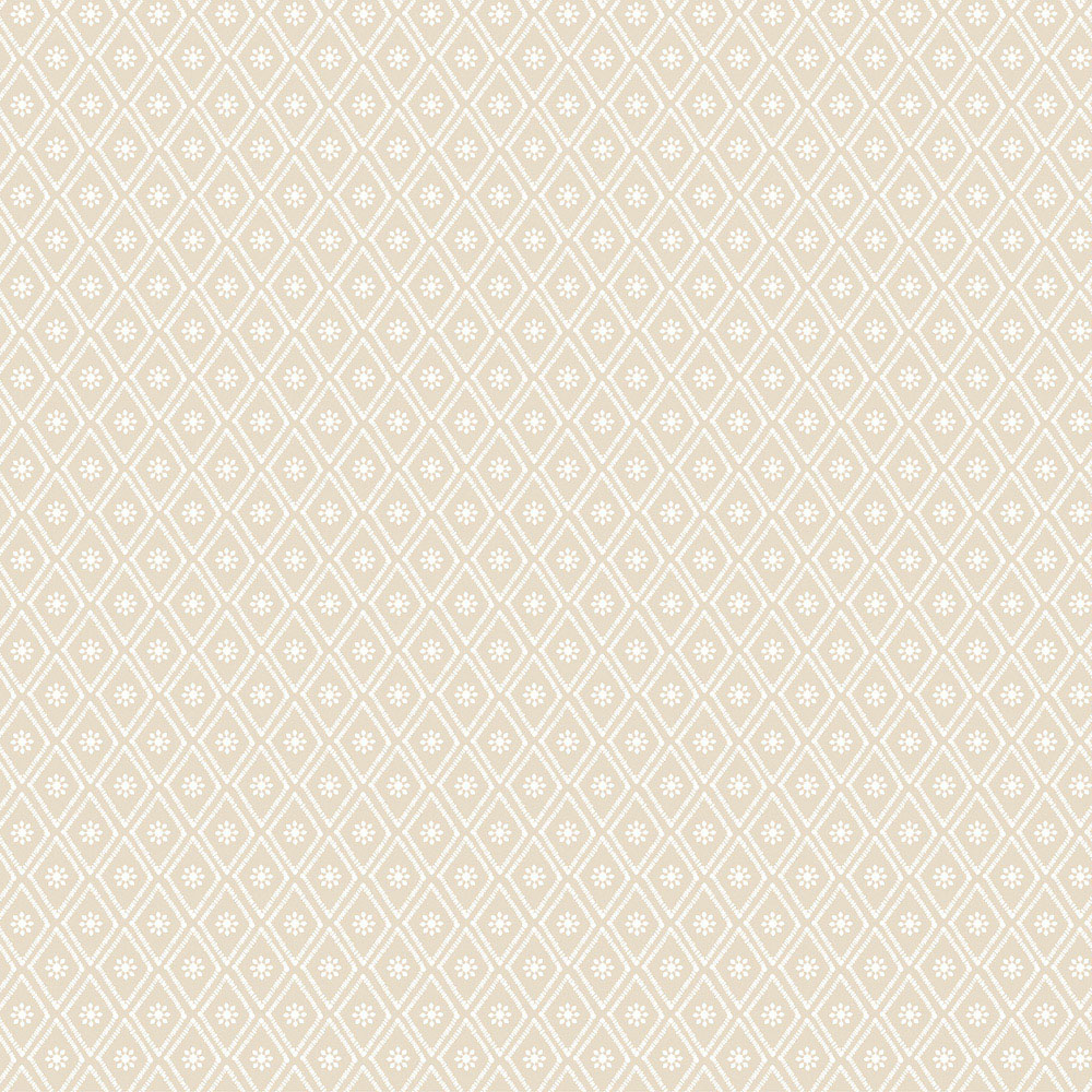 Hoopla Walls Purity Ditsy Diamond Cream Wallpaper Image 1