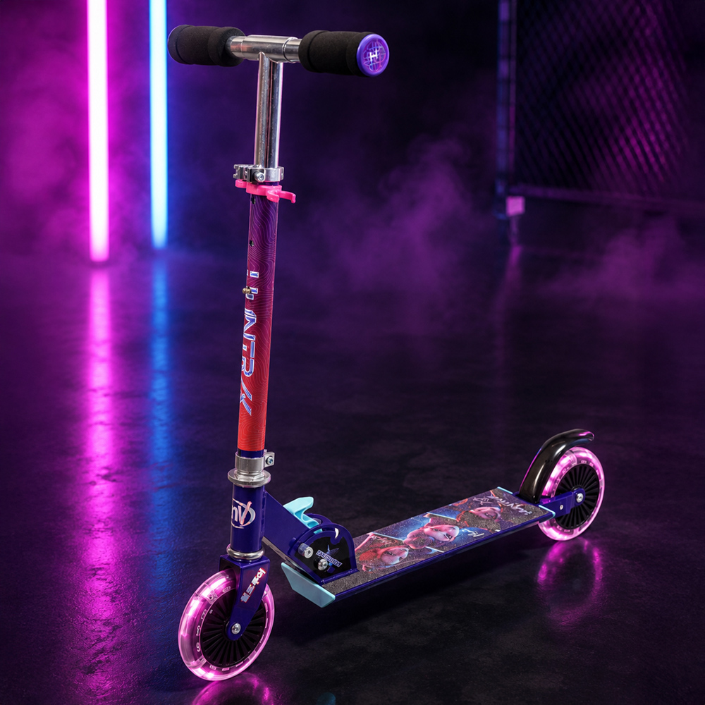 K-Pop Demon Hunters Takedown Kids Foldable Inline Scooter with Light Up Wheels Image 2