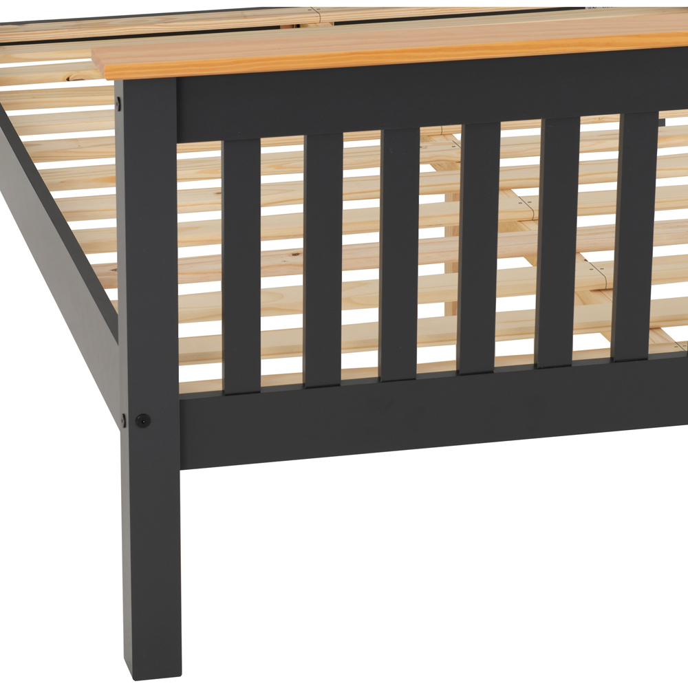 Seconique Monaco King Size Grey and Oak Effect High End Bed Image 3