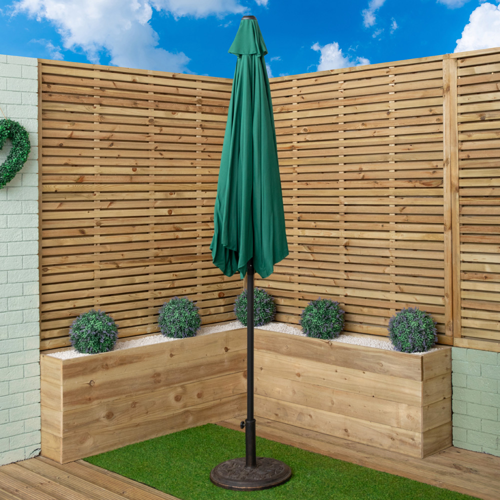 Samuel Alexander Green Cantilever Havana Parasol with Crank Handle and Cover 2.7m Image 3