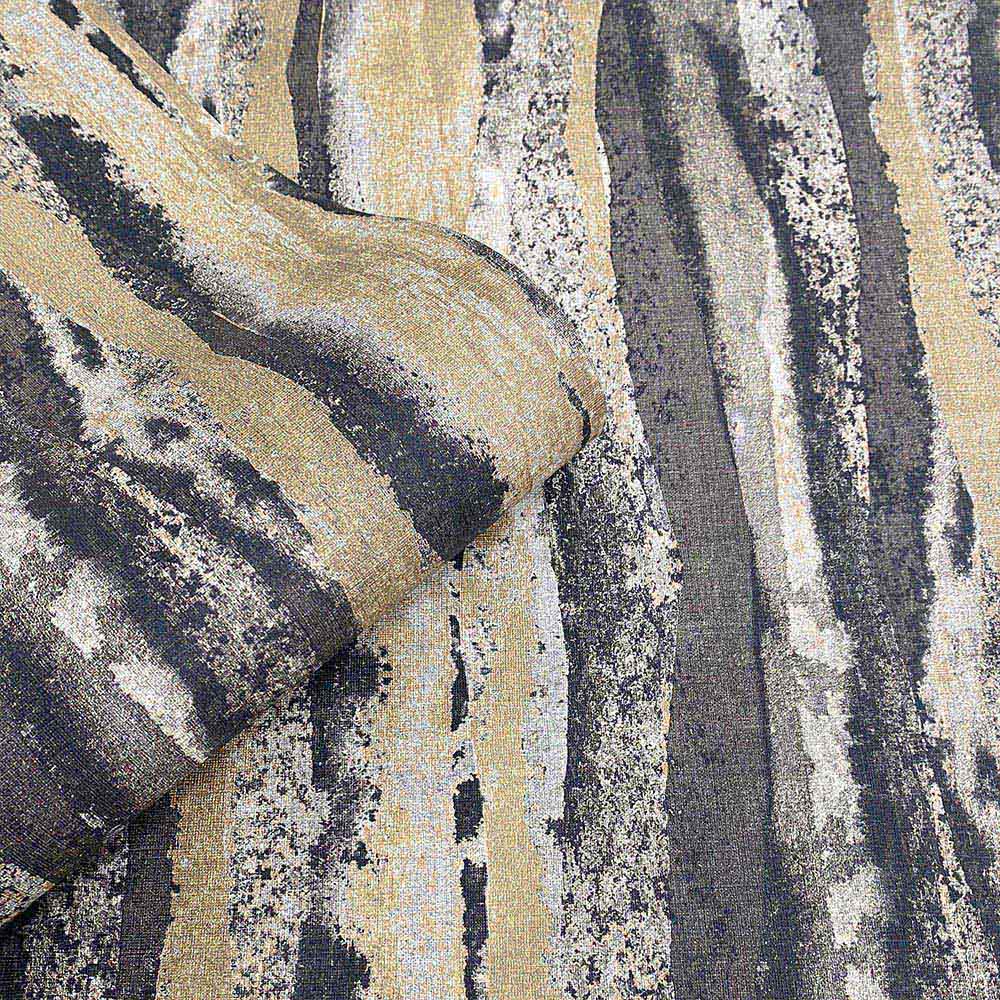 Muriva Soren Charcoal and Gold Wallpaper Image 2