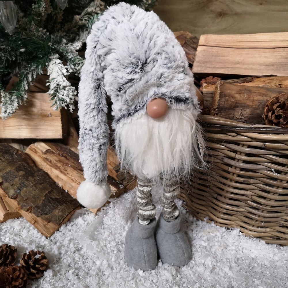 Samuel Alexander Grey Male Christmas Gonk with Extendable Legs 28cm Image 2
