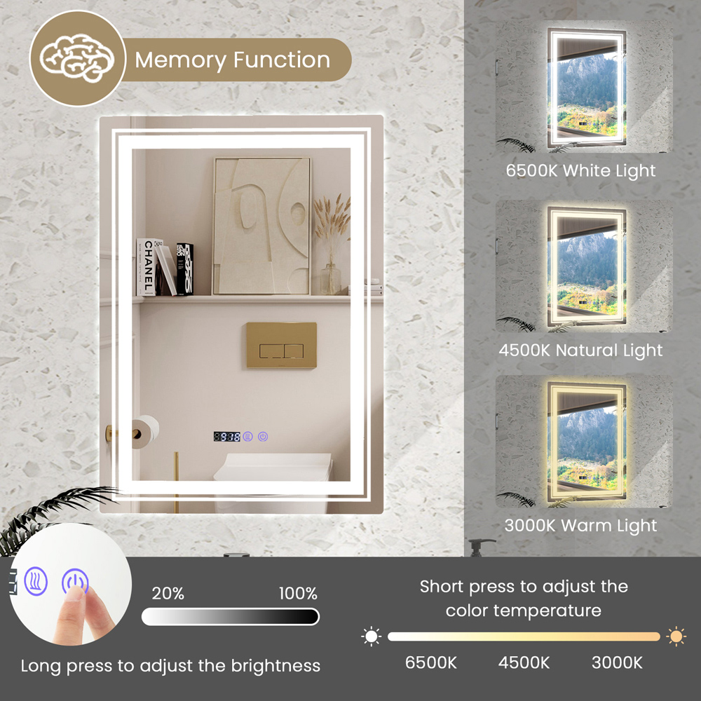 Costway LED Anti Fog Vanity Mirror Image 6