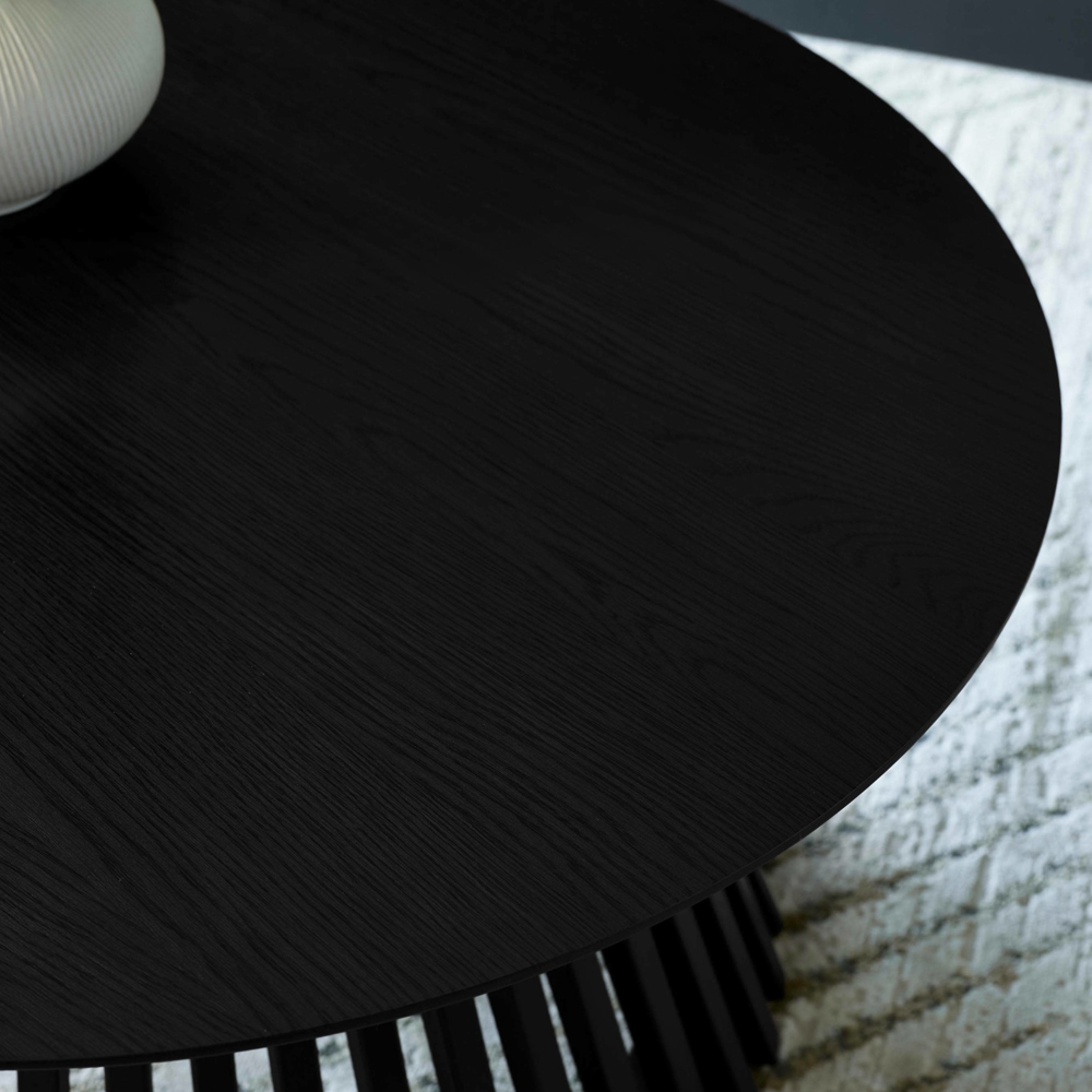 Julian Bowen Ollie Black Round Coffee Table Image 3