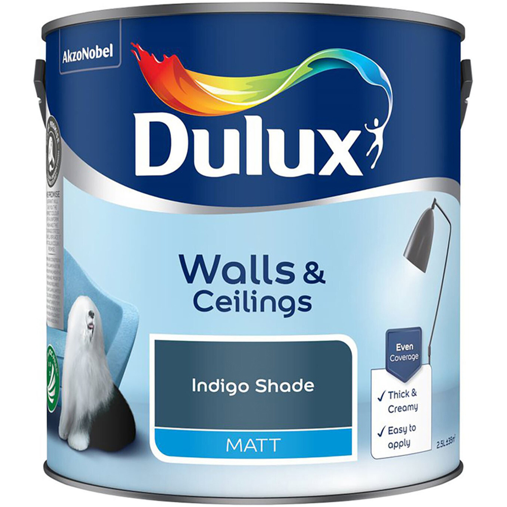 Dulux Matt Emulsion Paint - Indigo / 2.5l Image 2