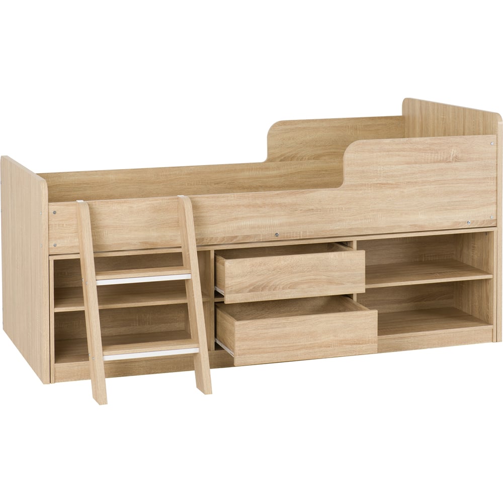 Seconique Felix Single Light Sonoma Oak Low Sleeper Bed Image 2