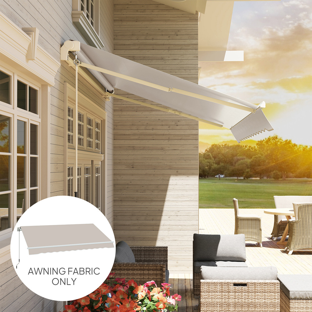 Outsunny Cream White Awning Replacement Canopy 3 x 2.5 m Image 3
