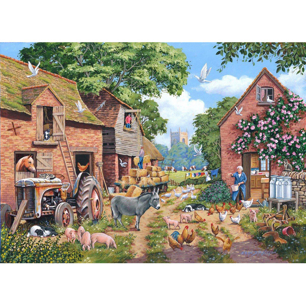 The House of Puzzles No.24 Farm Focus 1000 Piece Jigsaw Puzzle Image