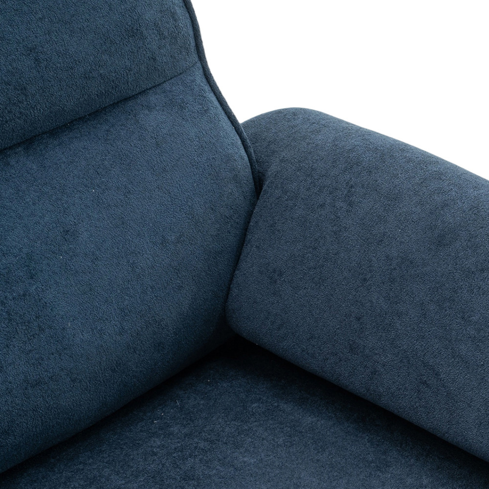 Living and Home 2 Seater Blue Chenille Sofa Image 3