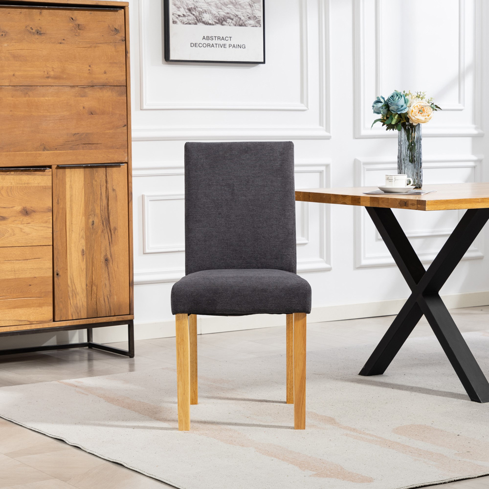 Artemis Home Almont Set of 2 Charcoal High Back Dining Chairs Image 3