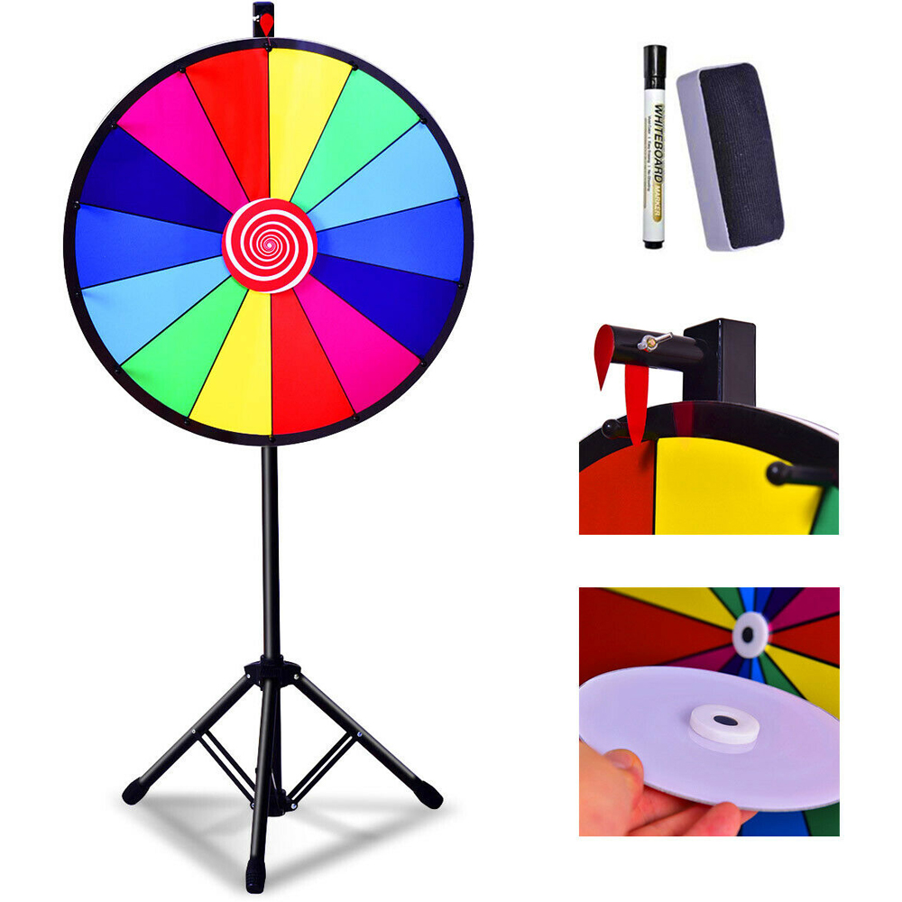 Costway 24 inch Colour Spinning Tabletop Prize Wheel Image 5