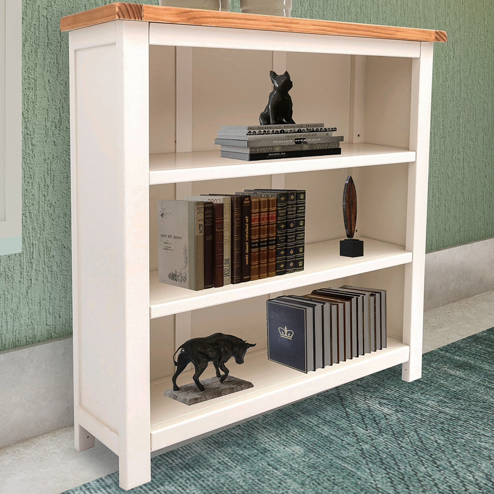Maggiori 3 Shelf Off White Bookcase Image 1